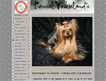 Tablet Screenshot of kennel-yorkielands.dk